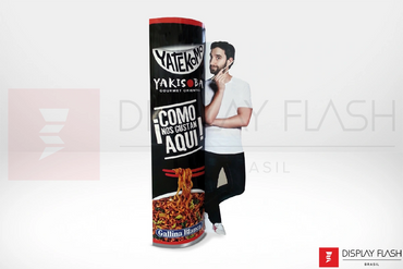 Display Flash Totem Elíptico Automático de Papelão para PDV