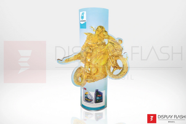 Display Flash Totem Elíptico Automático de Papelão para PDV