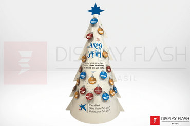 Flash TREE - Display Árvore de Natal Automático de papelão para PDV