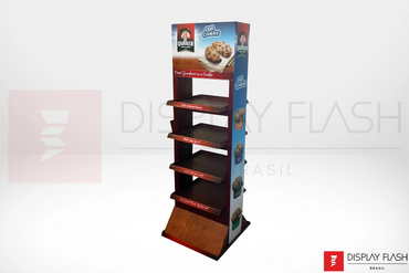 Display de chão Expositor Automático de Papelão para PDV - Flash FGS Retangular Quaker