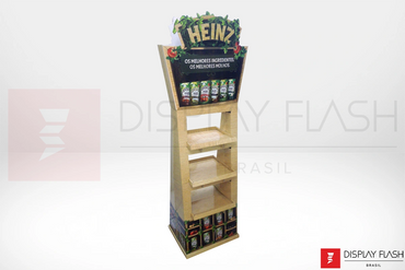 Display de chão Expositor Automático de Papelão para PDV - Flash FGS Prisma Heinz