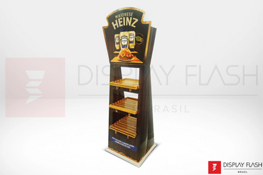 Display de chão Expositor Automático de Papelão para PDV - Flash FGS Prisma Heinz