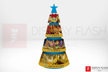 Flash TREE - Display Árvore de Natal Automático de papelão para PDV
