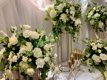 Bespoke Bridal Blossoms - Weddings and Events - Decor hire - Classic theme - Simple - Ivory - Green