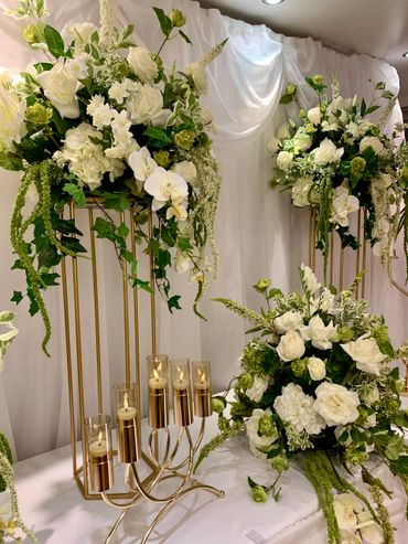 Bespoke Bridal Blossoms - Weddings and Events - Decor hire - Classic theme - Simple - Ivory - Green