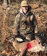 Pat, an excellent archer, took two nice ones at the end of the season