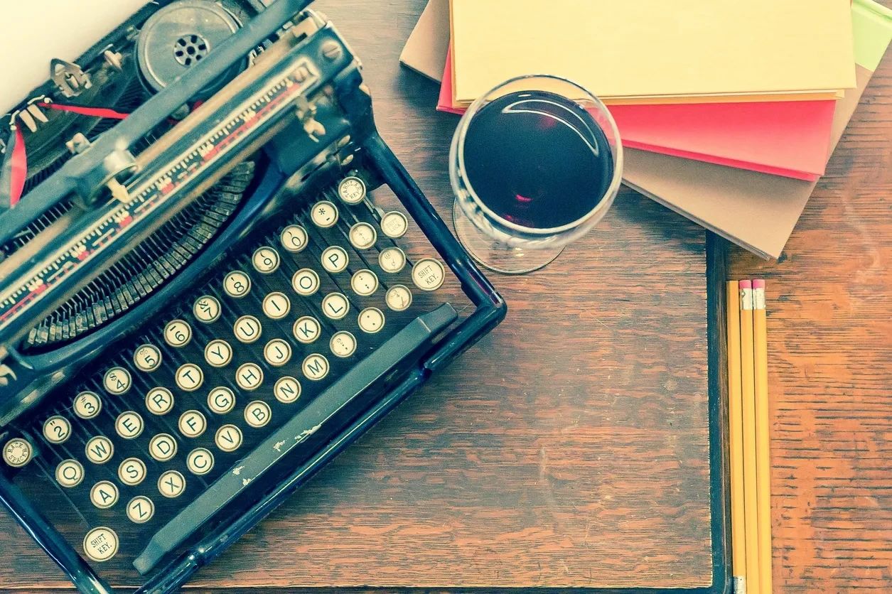 Typewriter and Pencils