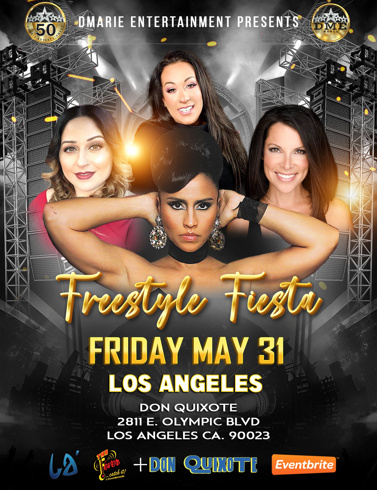 Freestyle Fiesta in Los Angeles CA. 
May 31 2024 
Don Quixote
2811 E. Olympic Blvd.
Los Angeles CA. 