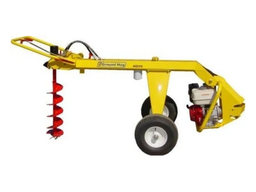 gas powered tow behind post hole auger