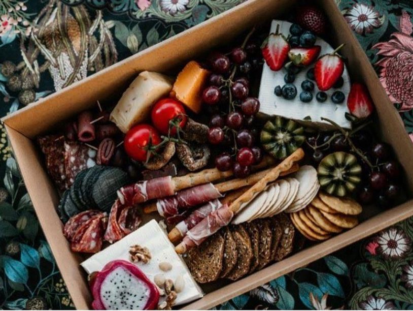 Graze platter cheese wine crackers food treats yummy foodies southwestrocks catering events picnic 