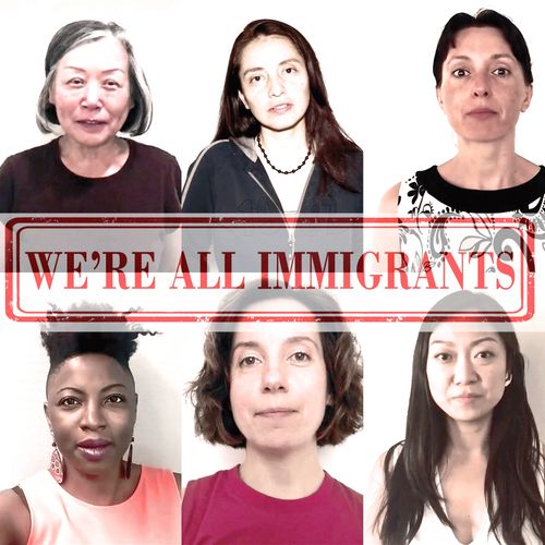 Photo collage from our Ladies First - We're All Immigrants Video, produced and performed in 2016.