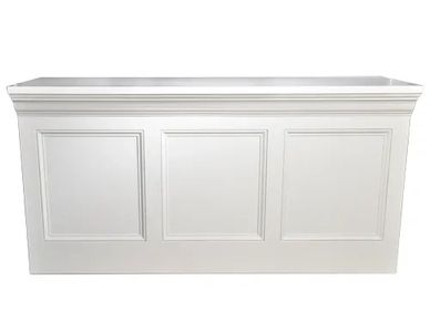 white 6 foot portable bar facade