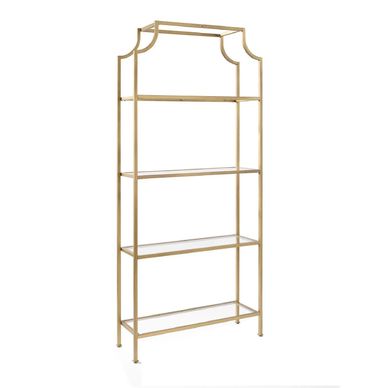 Gold and glass bar back shelving for rent