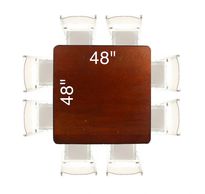 48" x 48" Square Table