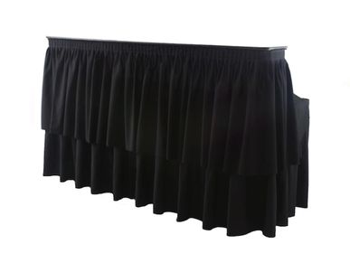 Black Skirted Bar 6 foot