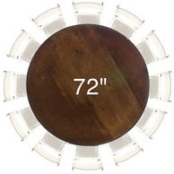 72", 72 inch Round table