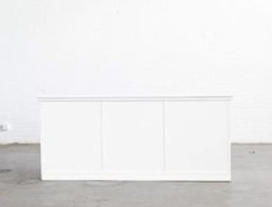 8' White Wooden Bar Facade