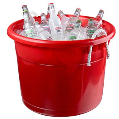 Red Plastic Beverage Tub