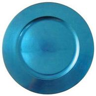 Blue Round Lacquer Charger plate , 13"