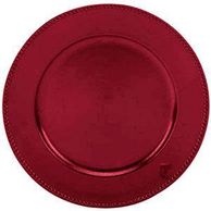 Red Lacquer Charger Plate, 13" Round