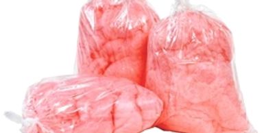 Clear Cotton Candy Plastic Bags package of 50