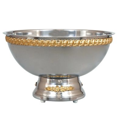 Decorative Gold Punch Bowl, 3 gallons