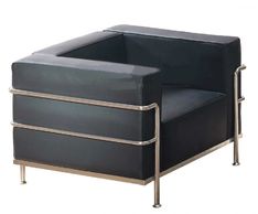 Black Leather, Chrome Collection, chair, bench ottoman