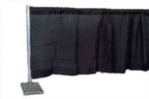 3' Tall Black Pipe and Drape Rental