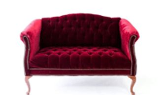 Red Velvet Opera Love Seat