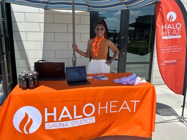 HaloHeat Sauna Studios having fun in the sun wellness with the Lumen Luxury Apartments community