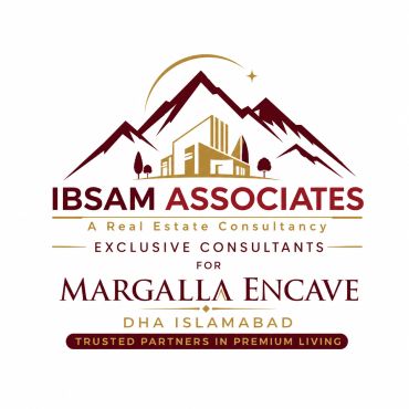 Logo for IBSAM ASSOCIATES real estate consultancy in Margalla Enclave, DHA Islamabad.