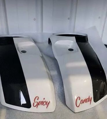 Painted OVER Carbin Fiber speaker lids