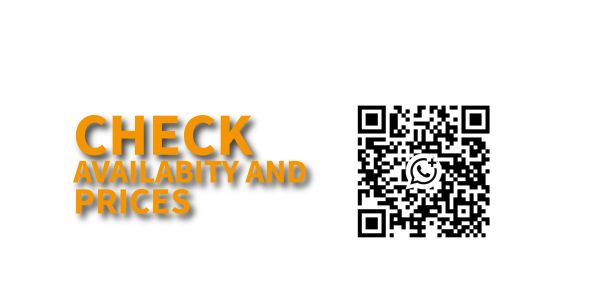 Código QR para verificar disponibilidad y precios.
