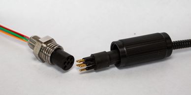 small rubber molded underwater connector. Subconn Seacon Impulse