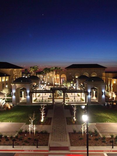 Folsom Palladio ariel view in the evening.