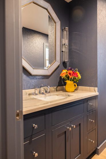 We use Fieldstone cabinetry. MAPLE FAIRFIELD Blueberry