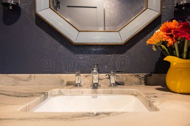 We use Fieldstone cabinetry. MAPLE FAIRFIELD Blueberry