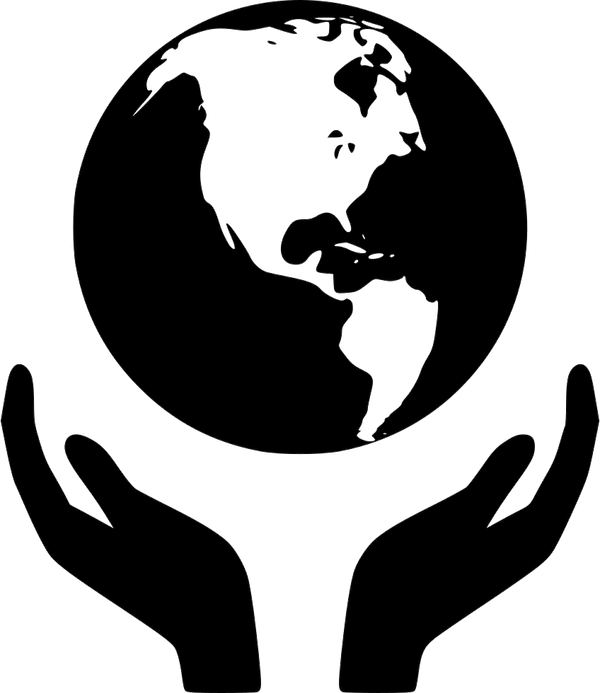 two hands holding a globe