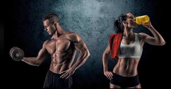 Male and female looking good due to health and exercise