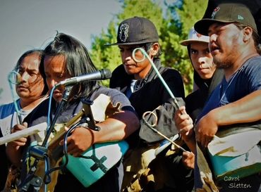 Apache drummers perform at An Evening of Apache Culture.