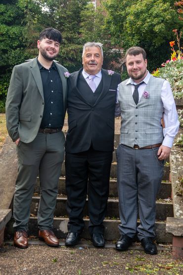 Rob and his Two Sons - Newport Registry Office