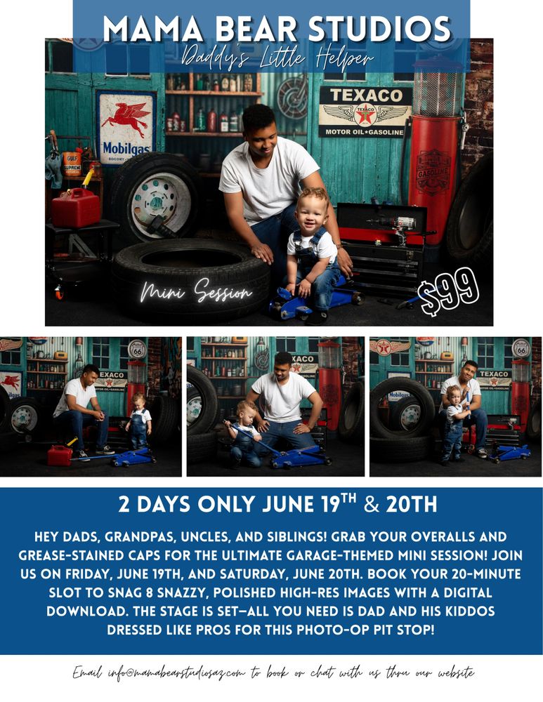 Father Day Mini sessions in Prescott Studio