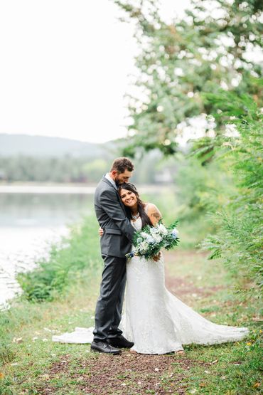 Wedding day in Pinetop, AZ on the lake
