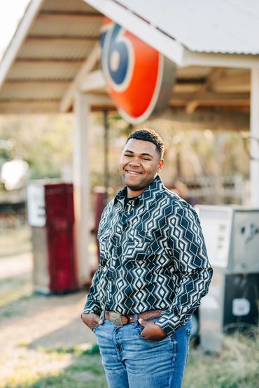 Rustic senior boy photos on private Prescott property