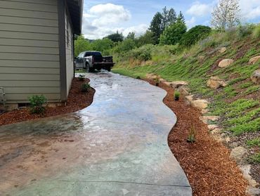 concrete side walk, stained concrete, stampe concrete, concrete floor