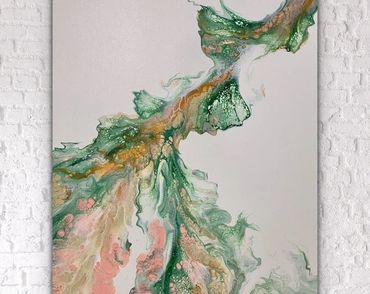 acrylic pour original abstract art fluid art painting acrylic on canvas crystal coast originals
