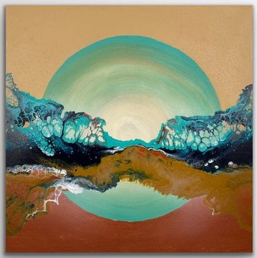 acrylic pour original abstract art fluid art painting acrylic on canvas crystal coast originals
