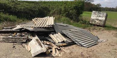 Fly-tipped asbestos
