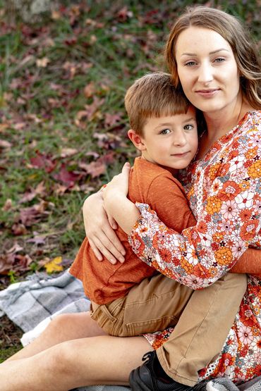 Mother and Son Sharing a Moment