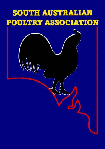 Logo of the South Australian Poultry Association featuring a rooster silhouette.